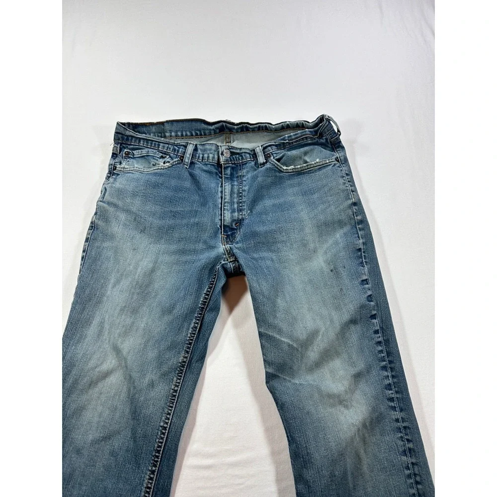 Levis 514 Straight Fit Jeans Mens 36x32 Medium Wash Blue Denim Pants 18181-0017